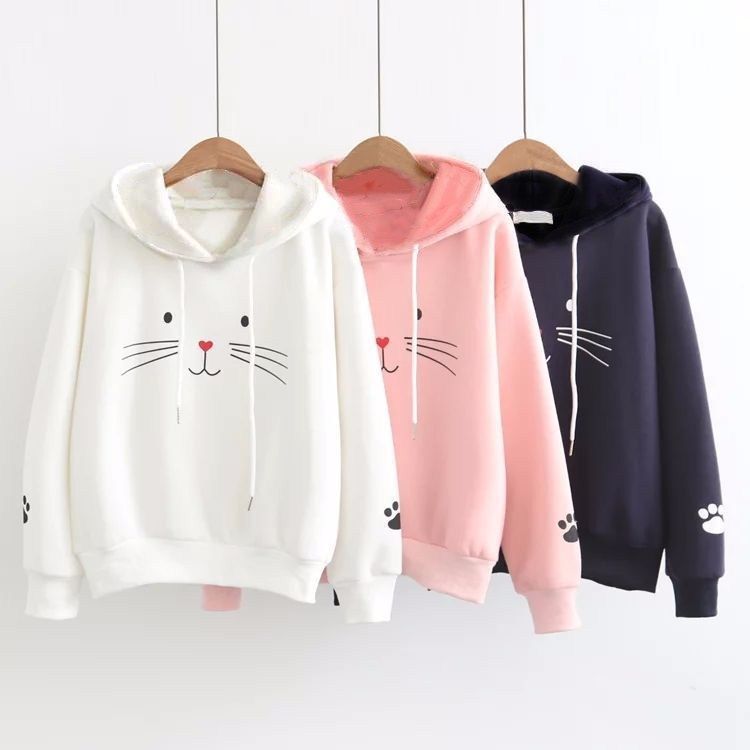 Women's Fashion Casual Loose Pullover Hooded Printed Sweatshirt