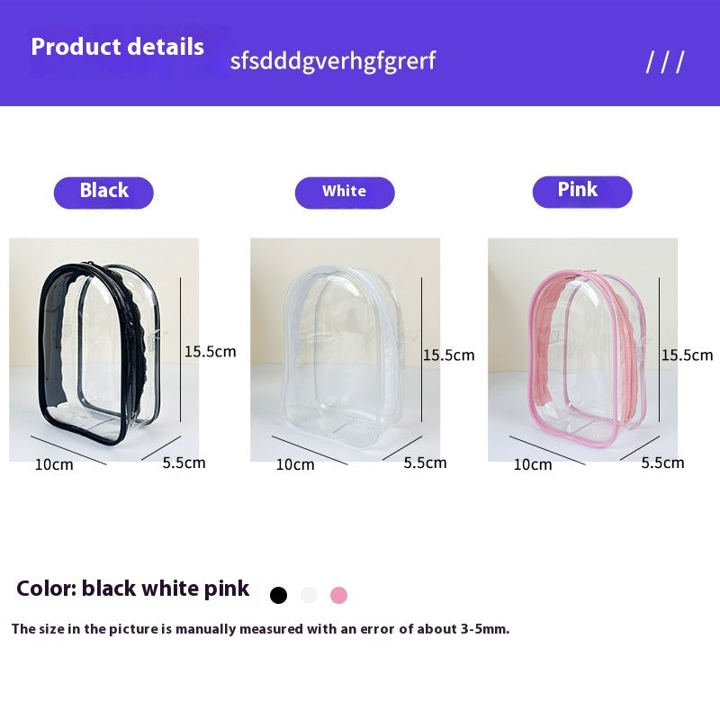 L Toy Storage Display Bag Cute High Transparent