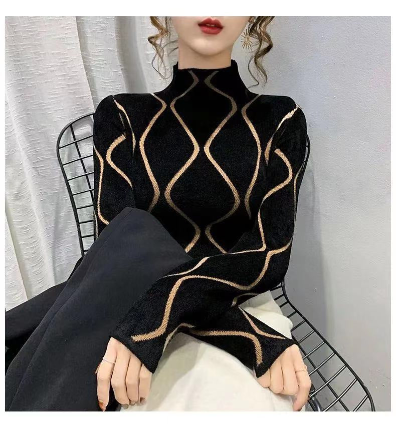 New Autumn And Winter Thickening High Neck Inner Wear Bottoming Shirt For Women