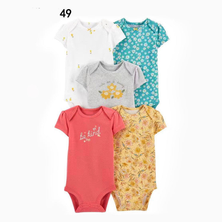 Five Piece Baby Short Sleeve One Piece Suit