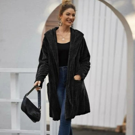 Double-sided fleece coat