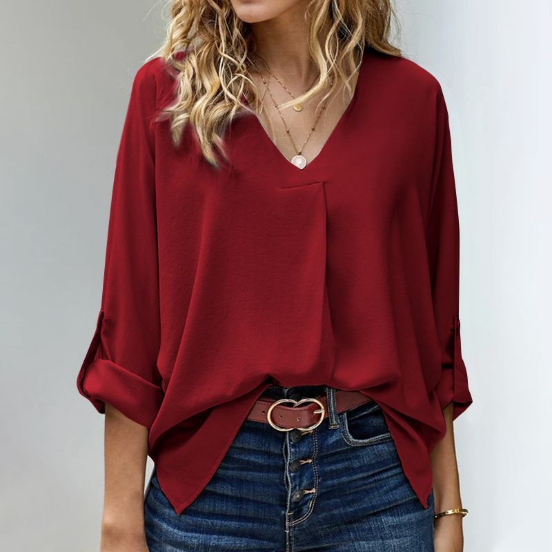Women's Sexy V-neck Loose Oversize Shirt