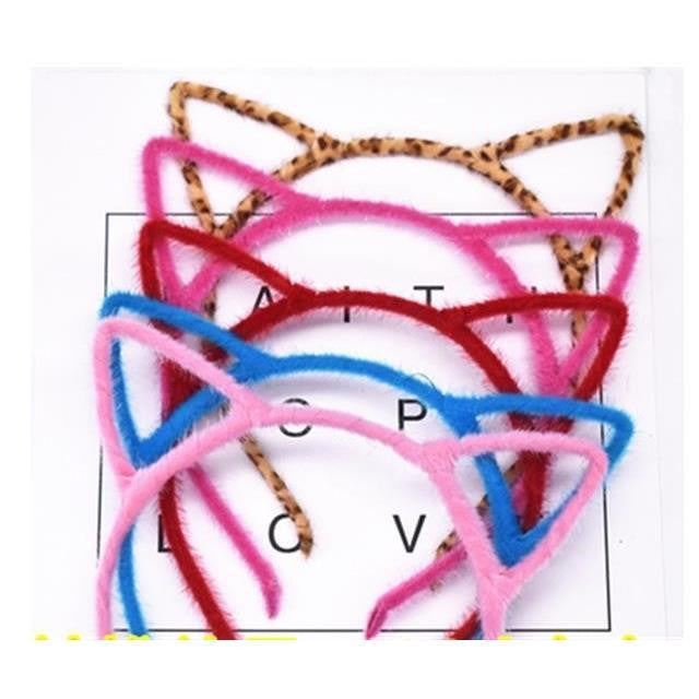 Colorful Luminous Plush Cat Ear Headband Headdress Children's Toy