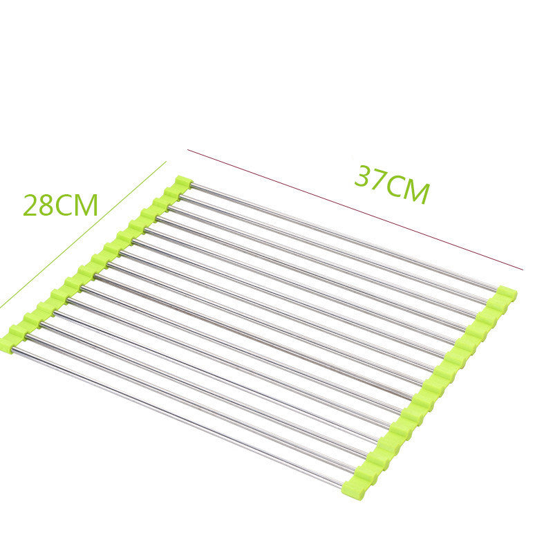 Sink Bowl Rack Stainless Steel Drain Rack Foldable Kitchen Sink Sink Sink Dish Rack