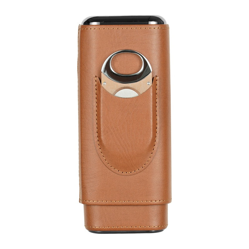Cigar Case Portable Cigar Moisturizing Case Three-pack Cedar Wood Case