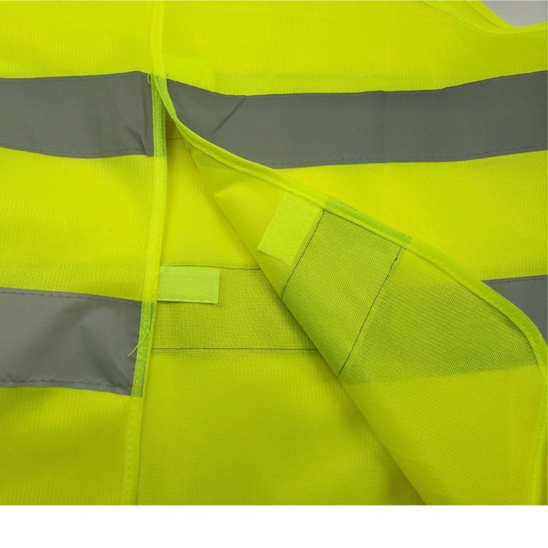 High Visibility Yellow Vest Reflective Safety Workwear for Night Running Cycling Man Night Warning Working Clothes Fluorescent