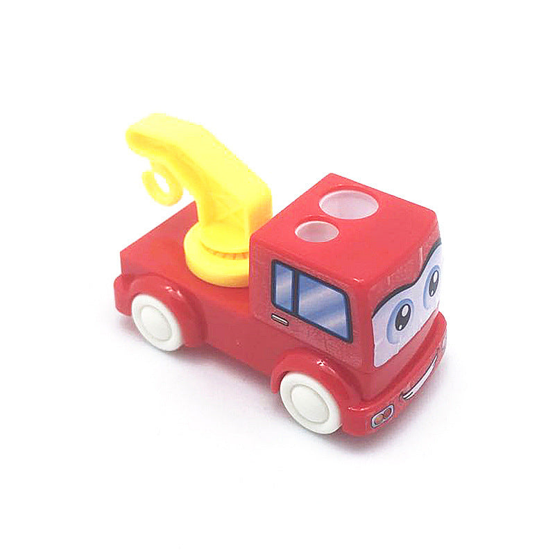 Student Cartoon DIY Building Blocks Van Pencil Sharpener