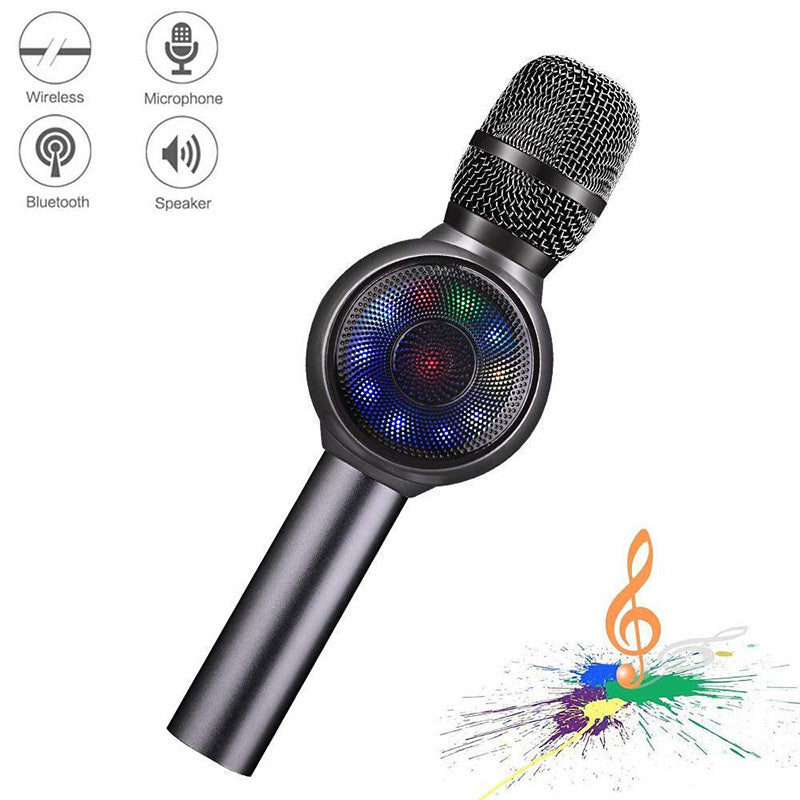 Sing it with colorful lights National K song wireless Bluetooth microphone