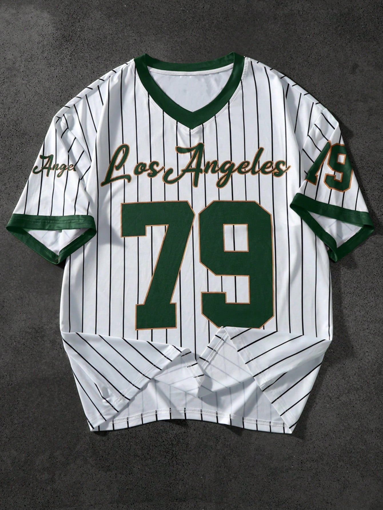 Men's Los Angeles Letter Print Short Sleeve Top