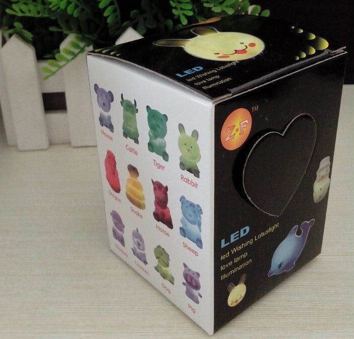 Creative Cartoon Cute Radish Rabbit Colorful Night Light