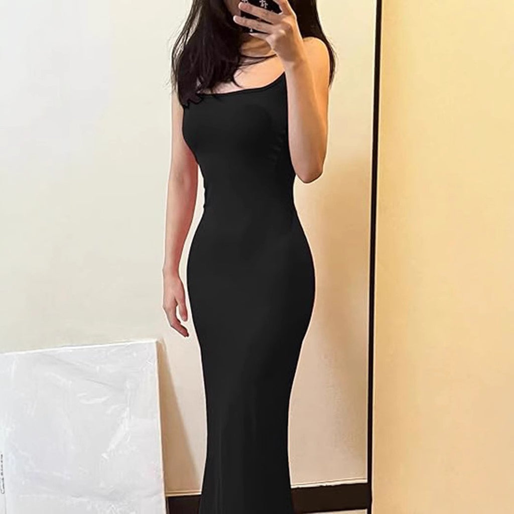 Summer Sling Fashion Sexy Backless High Waist Skinny Sheath Fishtail Dress