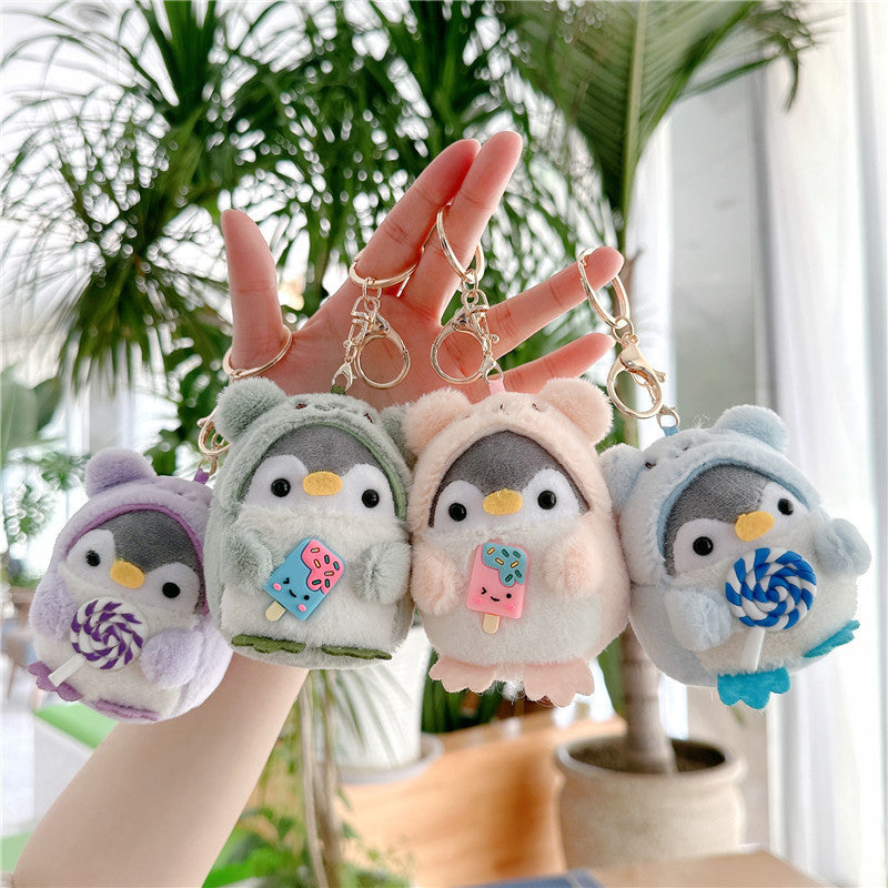 Crossdressing Penguin Doll Ice Cream Small Pendant Shaper Doll