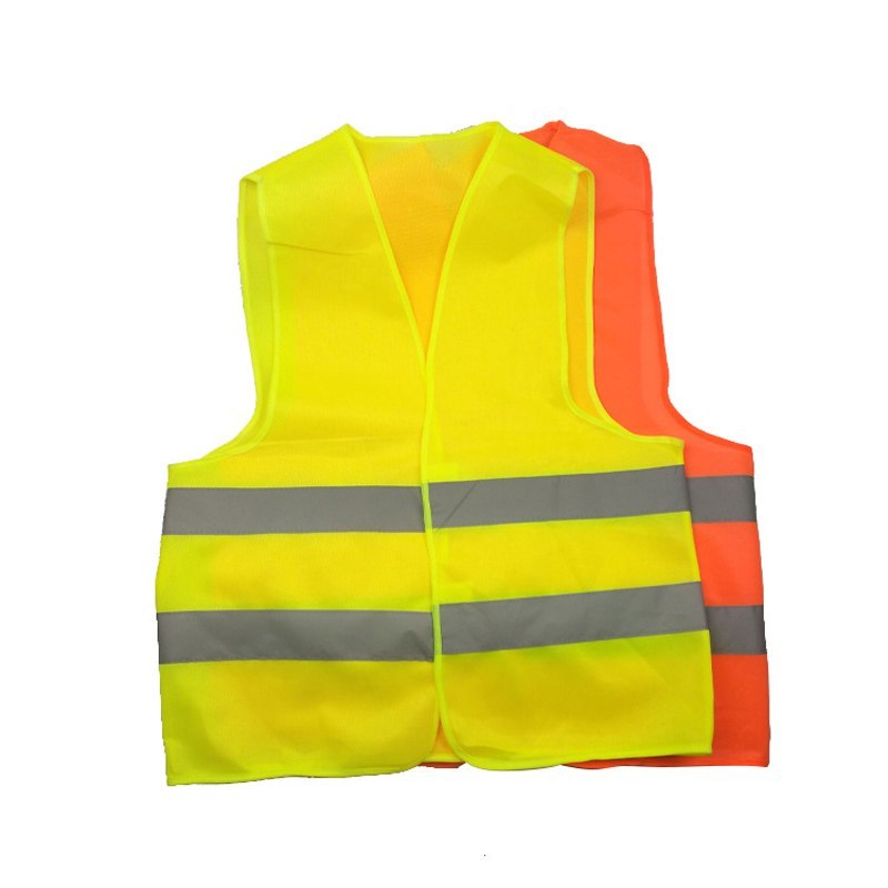 High Visibility Yellow Vest Reflective Safety Workwear for Night Running Cycling Man Night Warning Working Clothes Fluorescent
