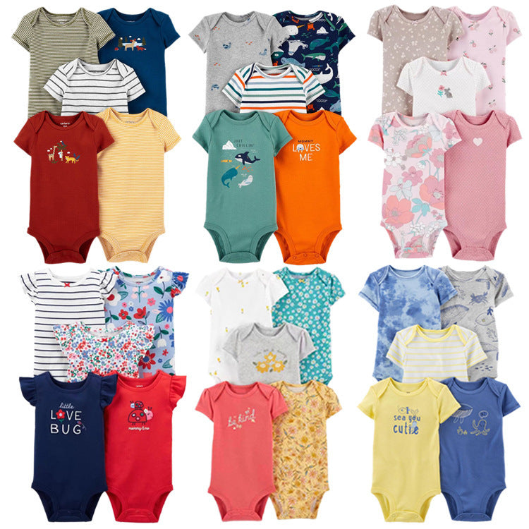Five Piece Baby Short Sleeve One Piece Suit