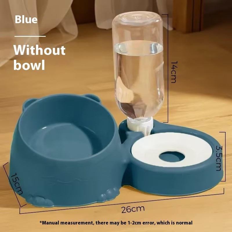 Double Bowl Automatic Drinking Pet Basin Stainless Steel Ceramic