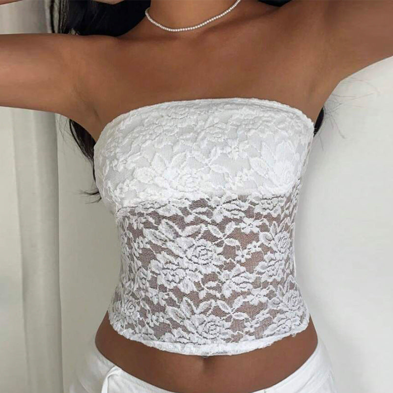 Women's European And American Style Lace Tube Top