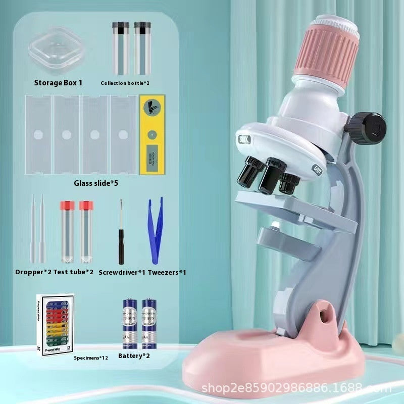 Microscope 1200 Times Professional Scientific Equipment Elementary School Educational Toys