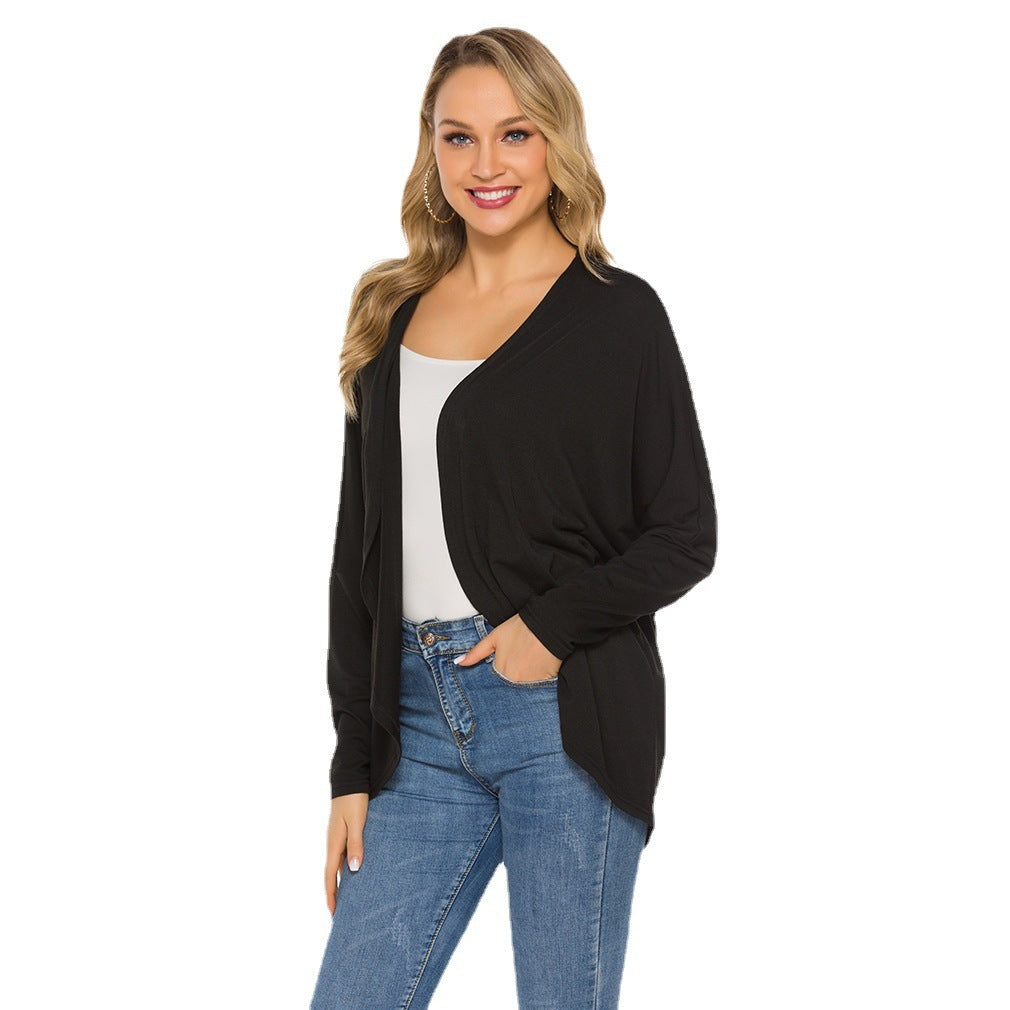Lightweight Loose Top Cardigan With Irregular Hem