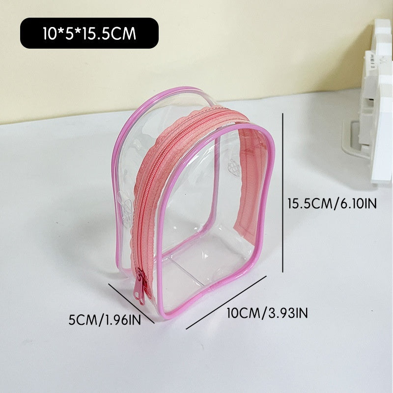 L Toy Storage Display Bag Cute High Transparent