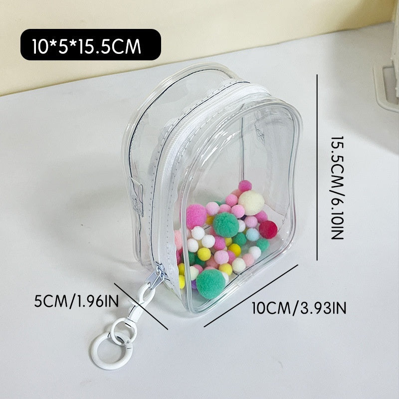 L Toy Storage Display Bag Cute High Transparent