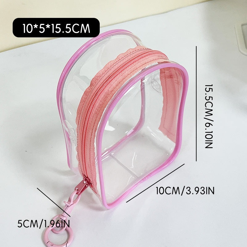 L Toy Storage Display Bag Cute High Transparent