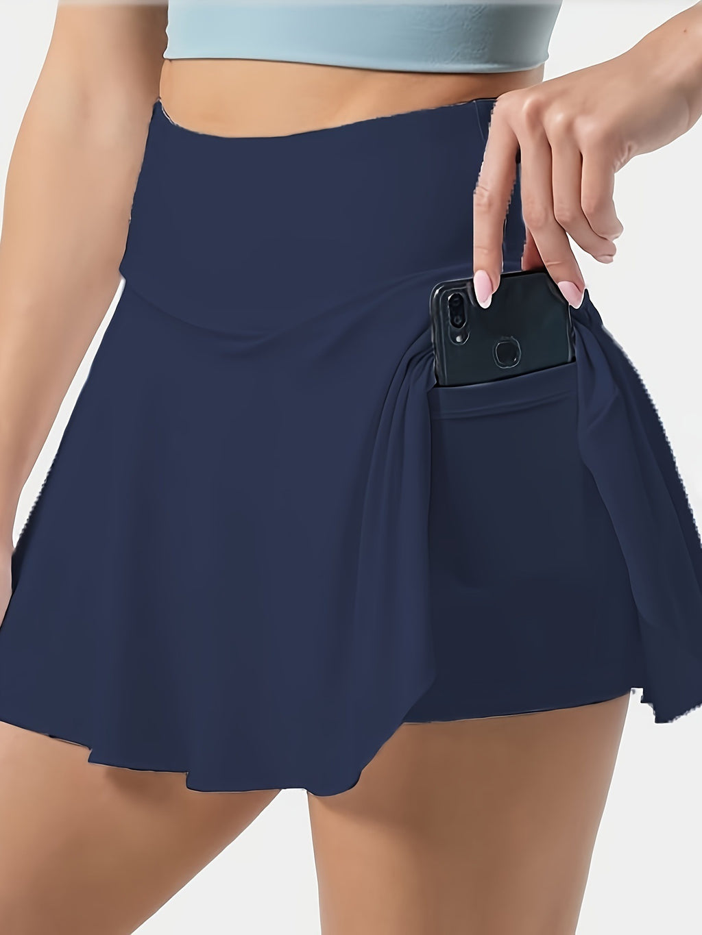 Sports Short Skirt High Waist Fake Two Pieces