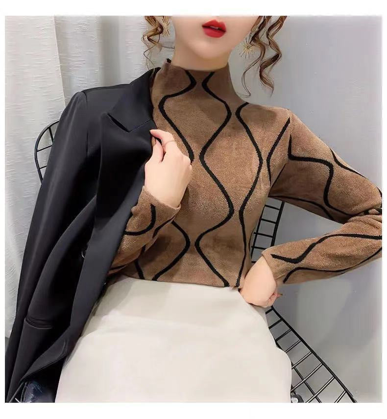 New Autumn And Winter Thickening High Neck Inner Wear Bottoming Shirt For Women