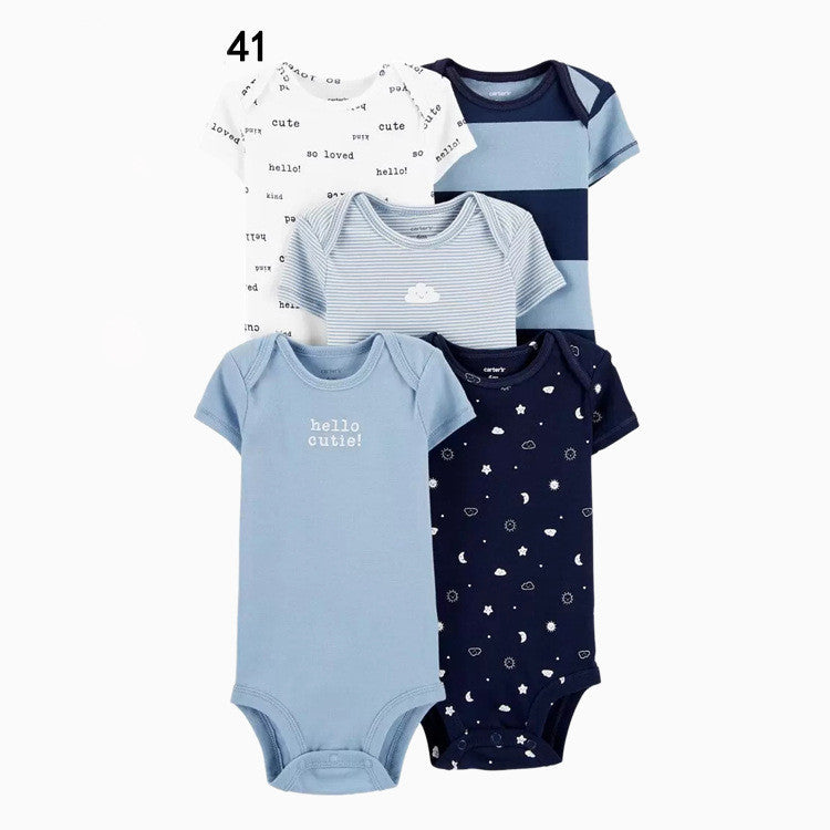 Five Piece Baby Short Sleeve One Piece Suit