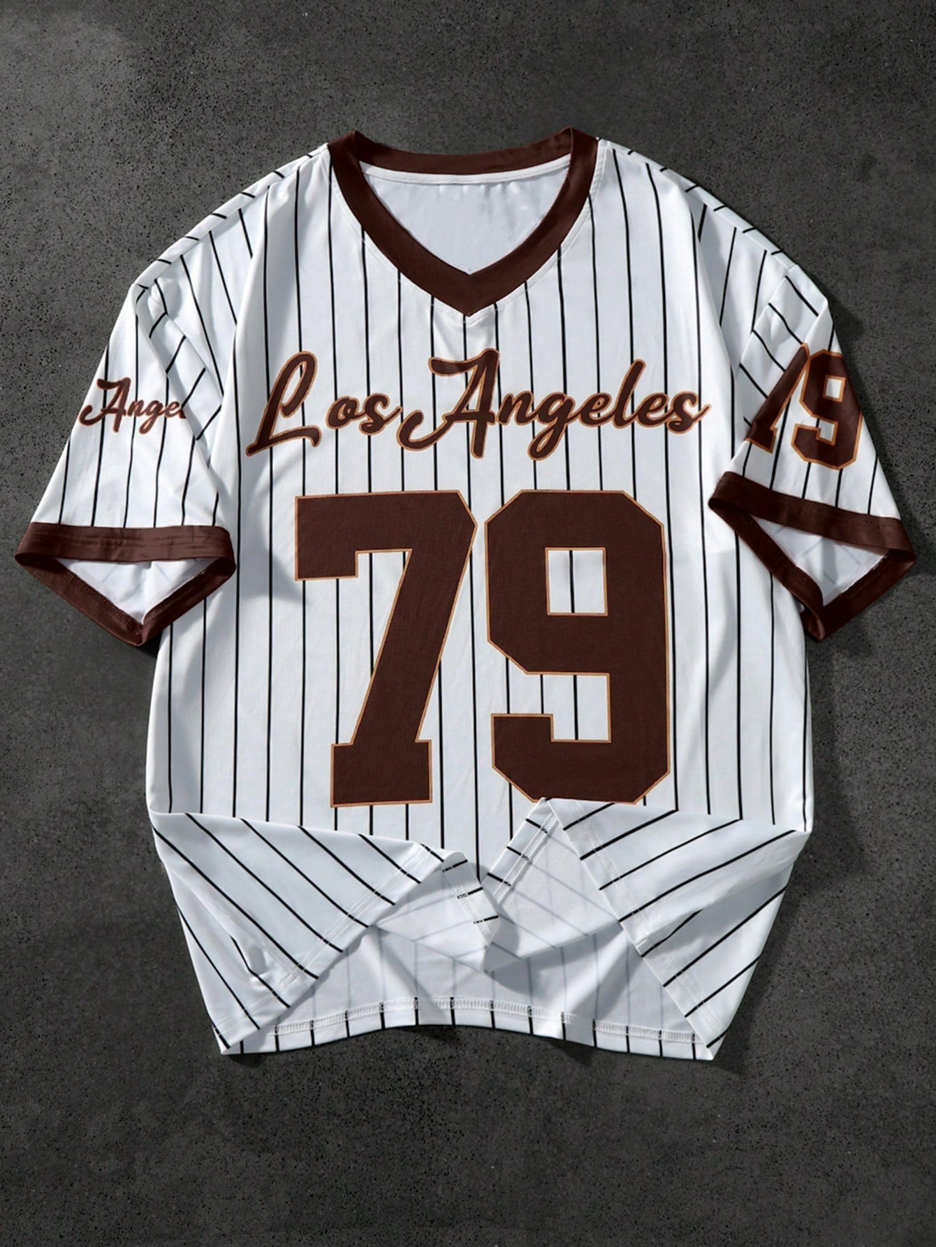 Men's Los Angeles Letter Print Short Sleeve Top