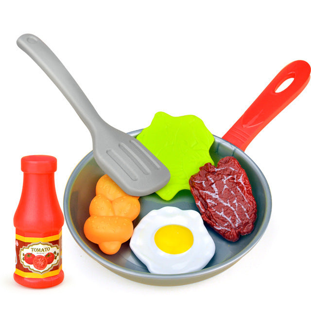Children Play House Pan Spatula Steak Kitchen Toy Set