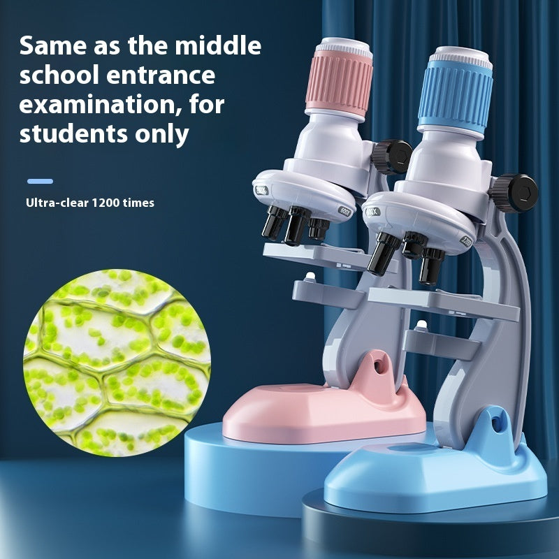 Microscope 1200 Times Professional Scientific Equipment Elementary School Educational Toys