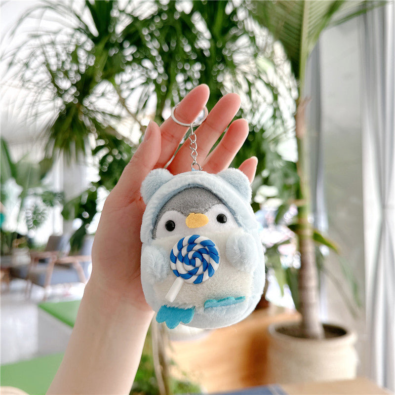 Crossdressing Penguin Doll Ice Cream Small Pendant Shaper Doll