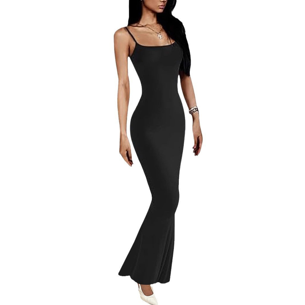 Summer Sling Fashion Sexy Backless High Waist Skinny Sheath Fishtail Dress