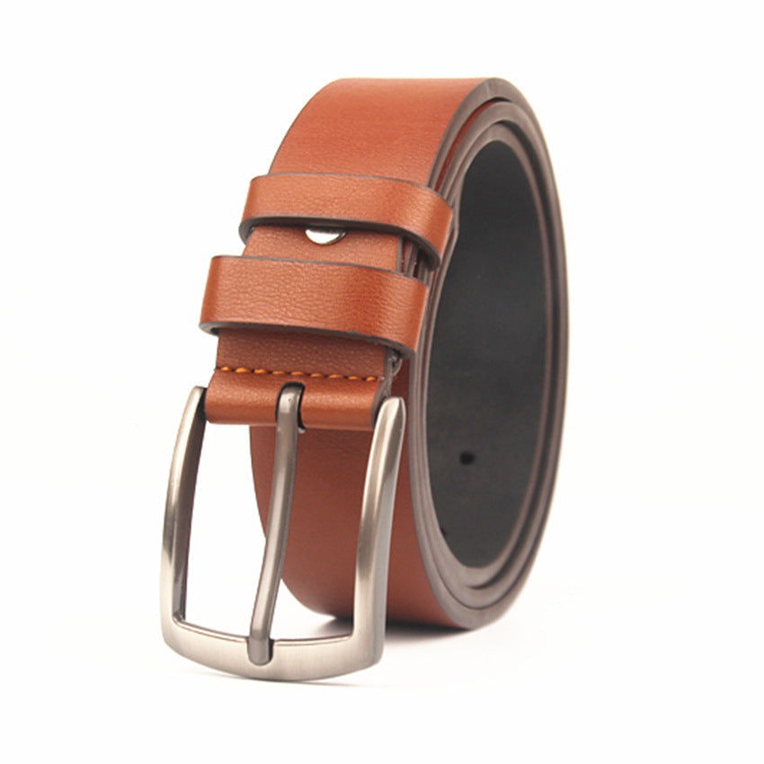 Men's waist belt imitation leather needle buckle