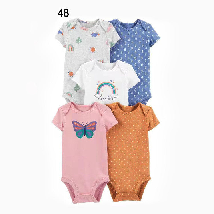 Five Piece Baby Short Sleeve One Piece Suit