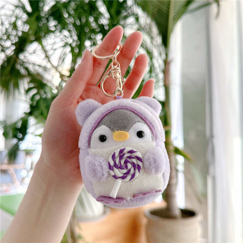 Crossdressing Penguin Doll Ice Cream Small Pendant Shaper Doll