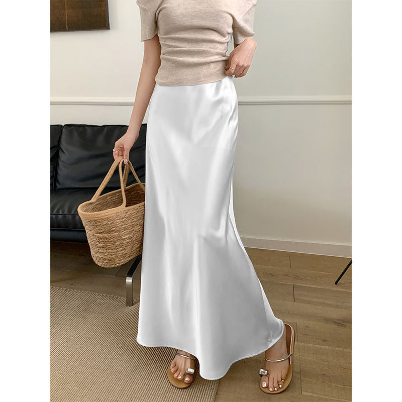 Design High Waist Skirt Women's Mid-length