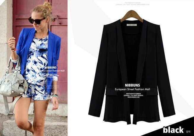 New Style Long-sleeved Suit Women's Slim Loose Coat