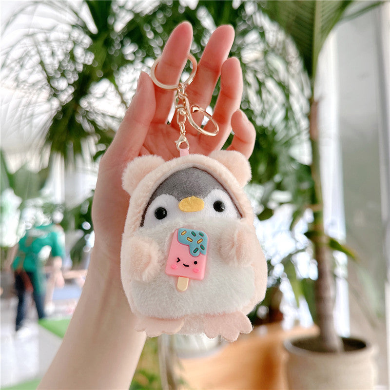 Crossdressing Penguin Doll Ice Cream Small Pendant Shaper Doll