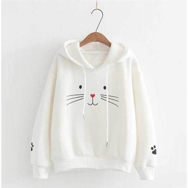 Women's Fashion Casual Loose Pullover Hooded Printed Sweatshirt