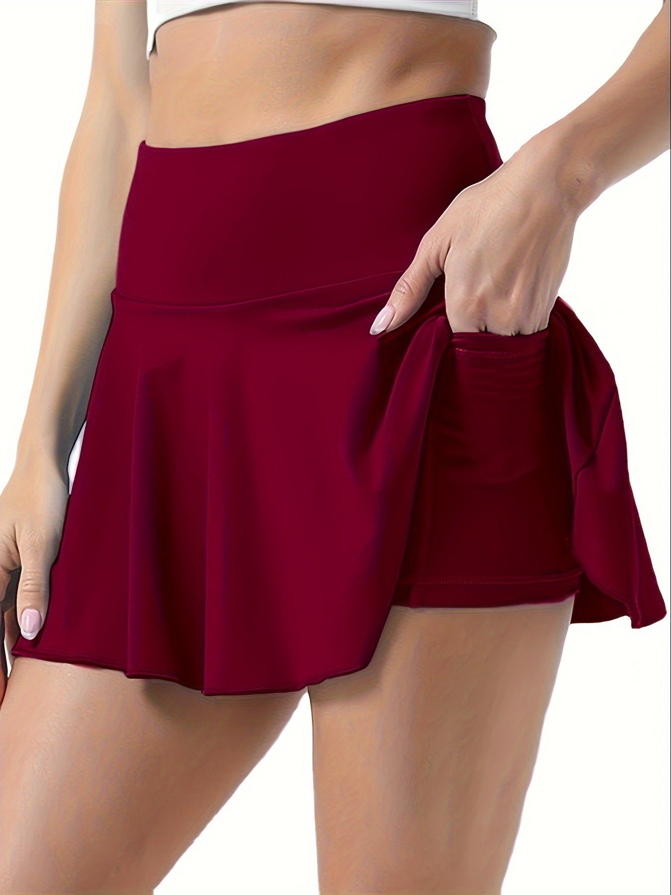 Sports Short Skirt High Waist Fake Two Pieces