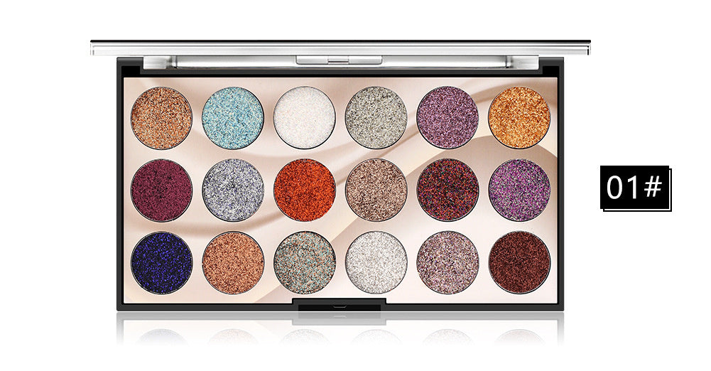 18 Color Sequins Glitter Powder Stage Eye Makeup Pearl Shadow Plate