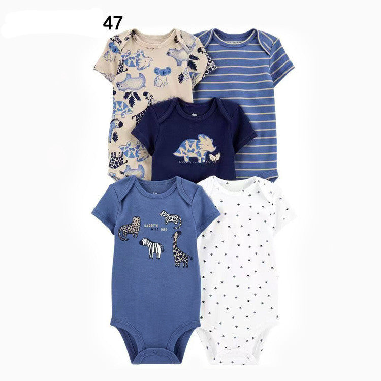 Five Piece Baby Short Sleeve One Piece Suit