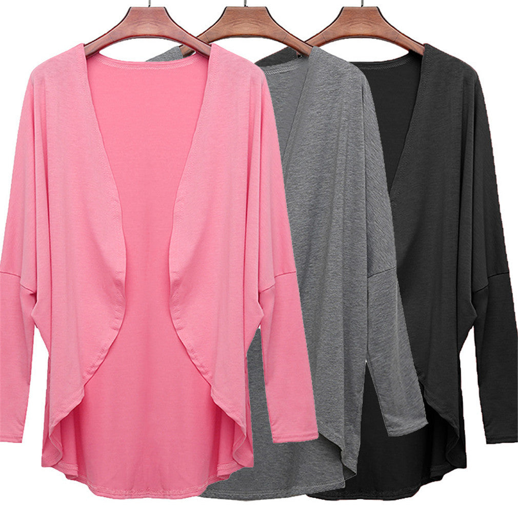 Lightweight Loose Top Cardigan With Irregular Hem